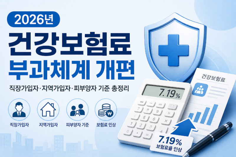 2026년 건강보험료 부과체계 개편 총정리｜건보료 얼마나 오를까? 직장가입자·지역가입자·....
