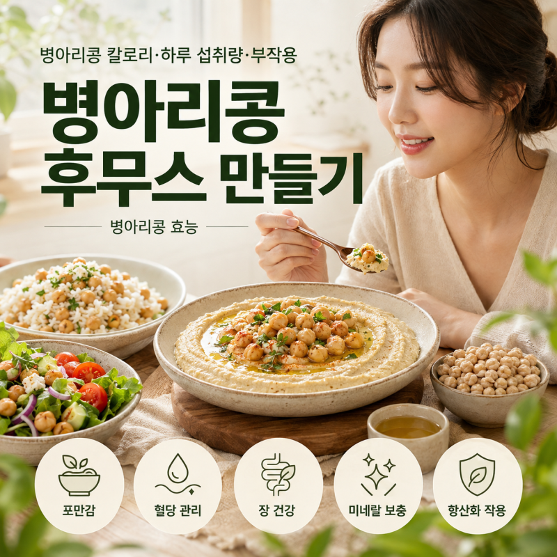 병아리콩 후무스 만들기, 집에서 5분 완성 (feat. 효능)