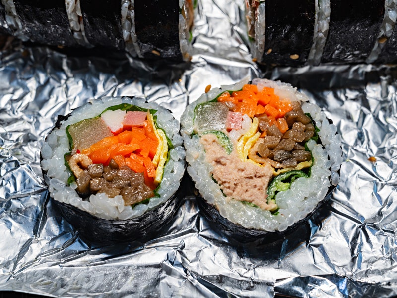 안양중앙시장 맛집 가성비 먹거리, 햇살김밥만두 소문난김밥집 포장 후기