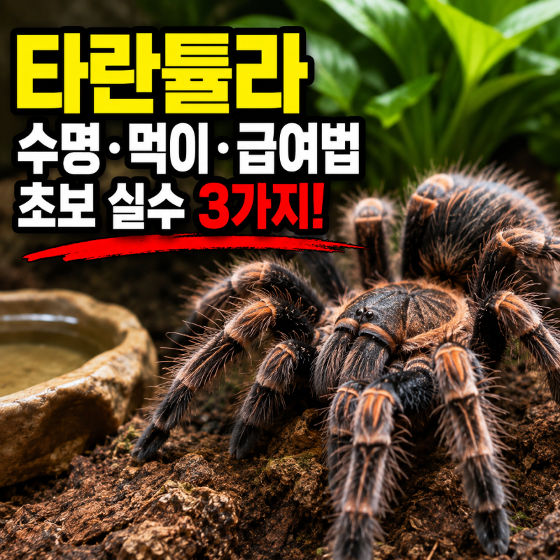 절지동물 타란튤라 거미 키우기 타란툴라 수명 먹이 급여법