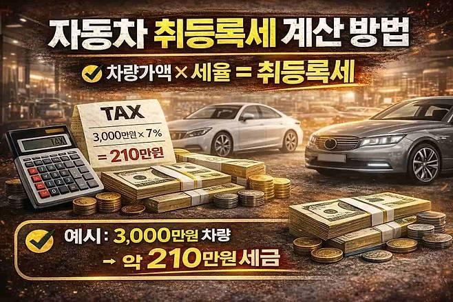 자동차 취등록세 계산 방법 총정리｜신차·중고차 살 때 얼마 내야 할까?