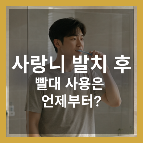 사랑니 발치 후 빨대 사용은 언제부터? 주의사항 알아보기
