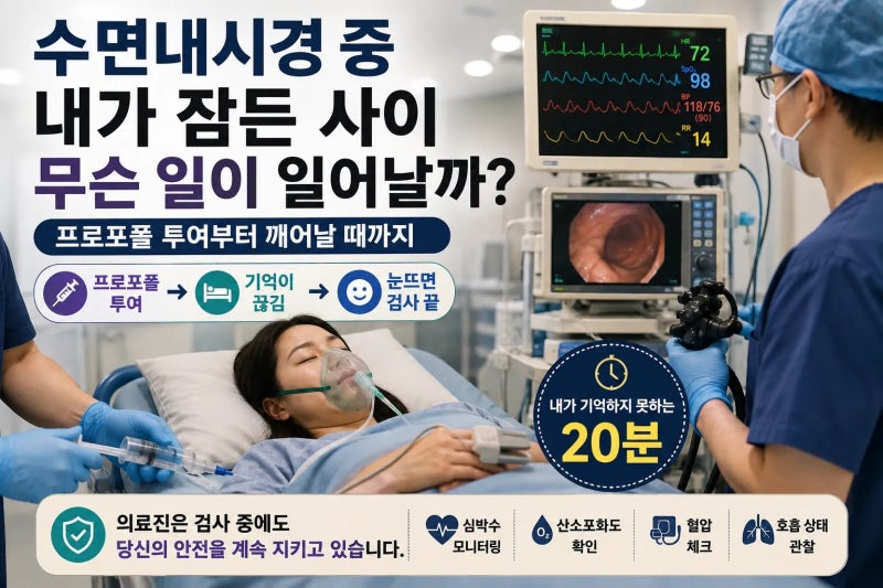 수면내시경 중 내가 잠든 사이 무슨 일이 일어날까?｜프로포폴 투여부터 깨어날 때까지
