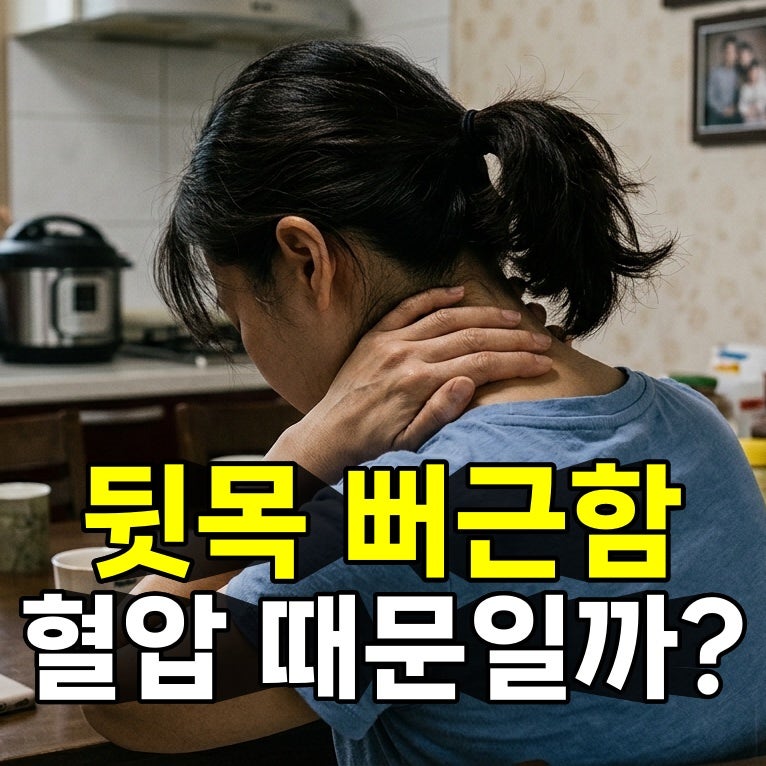1주일 이상 뒷목 뻐근하고 두통 아침마다 지속될 때 원인은 이것때문?