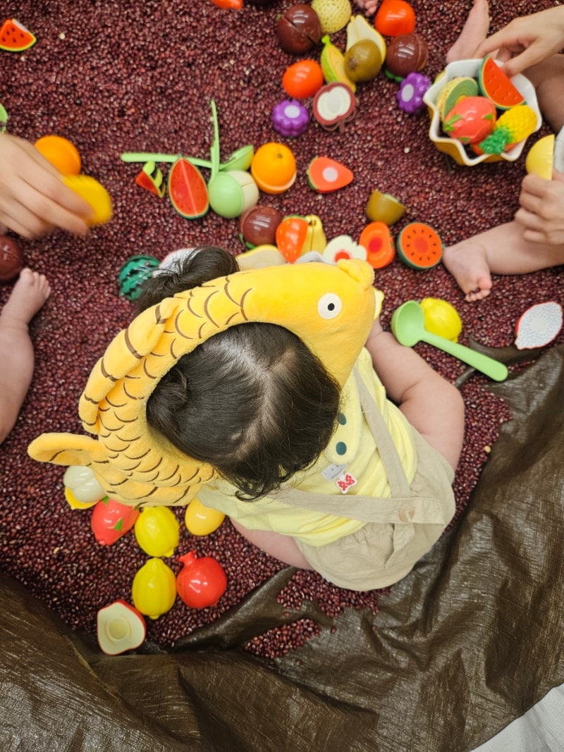 안산 롯데백화점 문화센터 깨비깨비 오감뚝딱 여름학기 종강 9개월 아기 12주 수업 후기