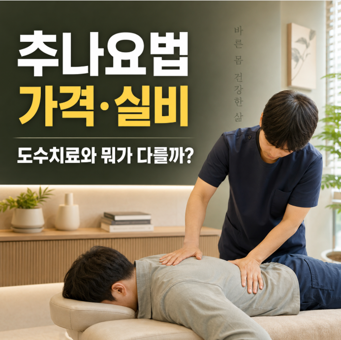 추나요법 가격과 실비보험, 효과와 도수치료 차이까지 총정리