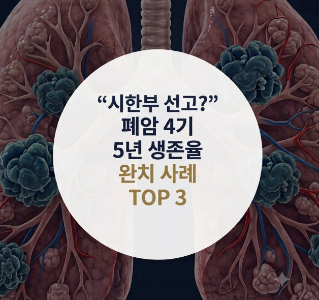 "시한부 선고가 아니다?" 폐암 4기 생존율 5년 통계와 완치 사례 TOP3