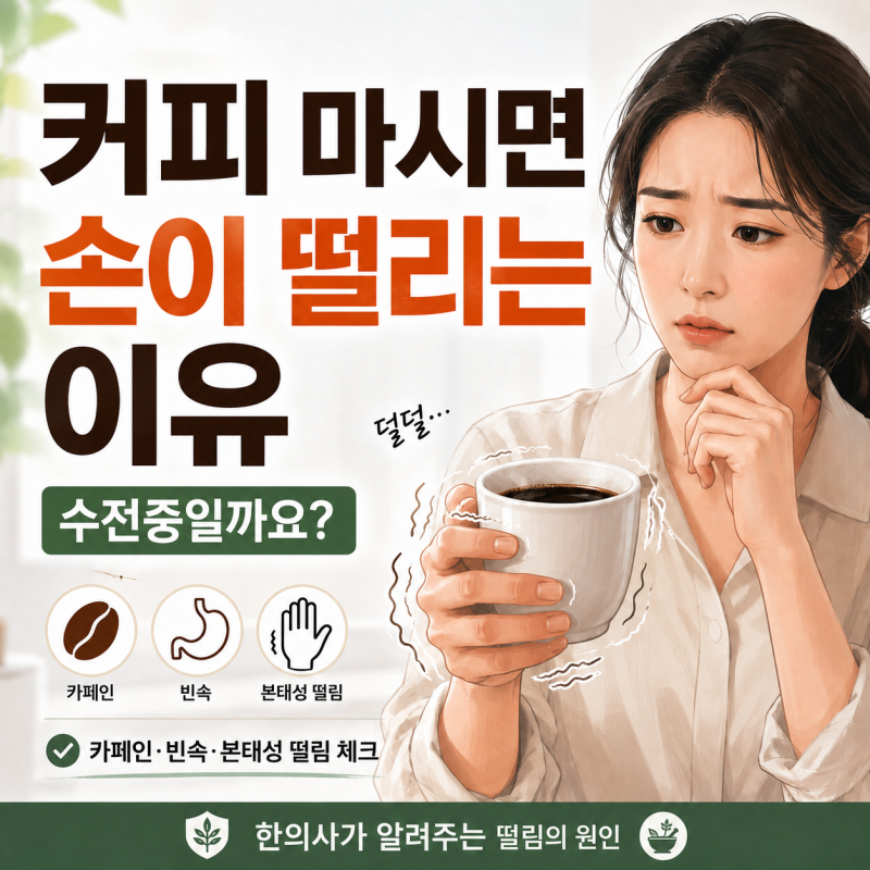 커피 마시면 손이 떨리는 이유, 수전증 때문일까요?