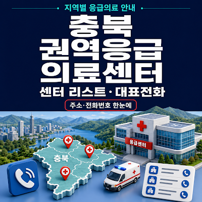 충북 권역응급의료센터 리스트 및 대표 전화번호 안내