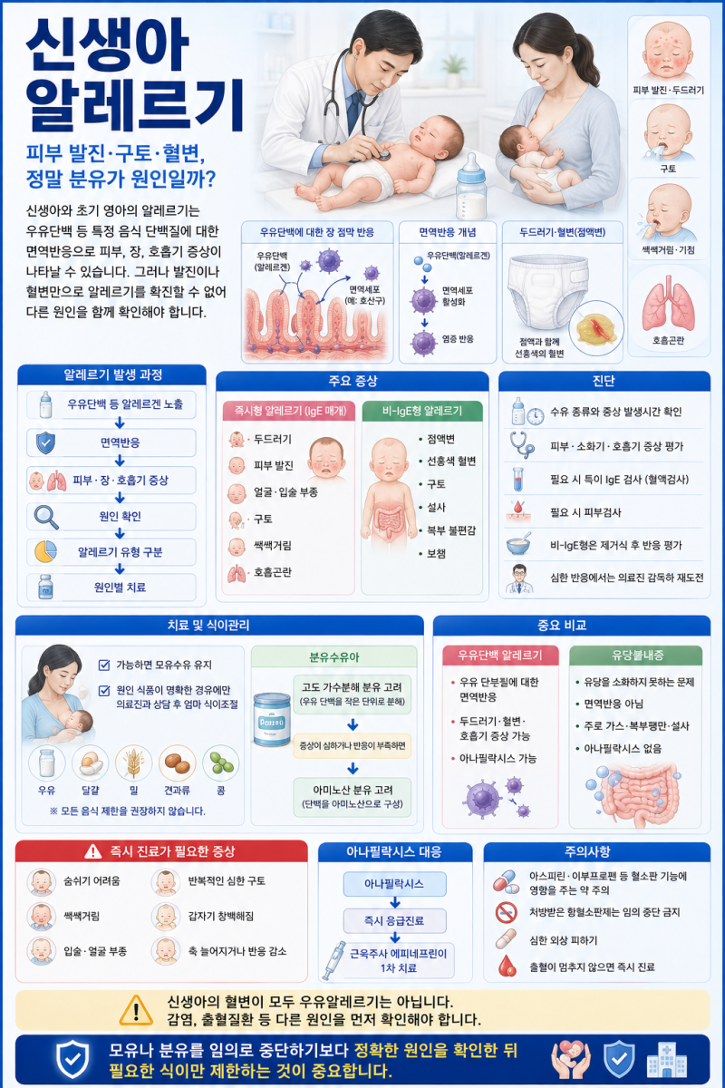 신생아 알레르기, 피부 발진·구토·혈변, 정말 분유가 원인일까?