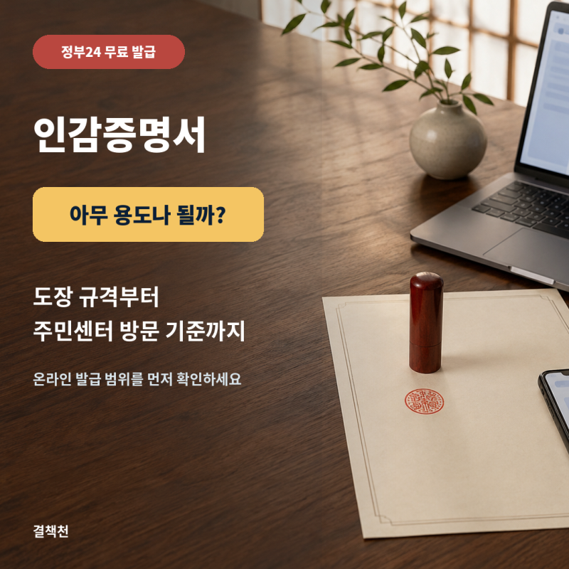 인감증명서 발급? 인감 등록부터 하세요! 도장 구매부터 주민센터 방문까지
