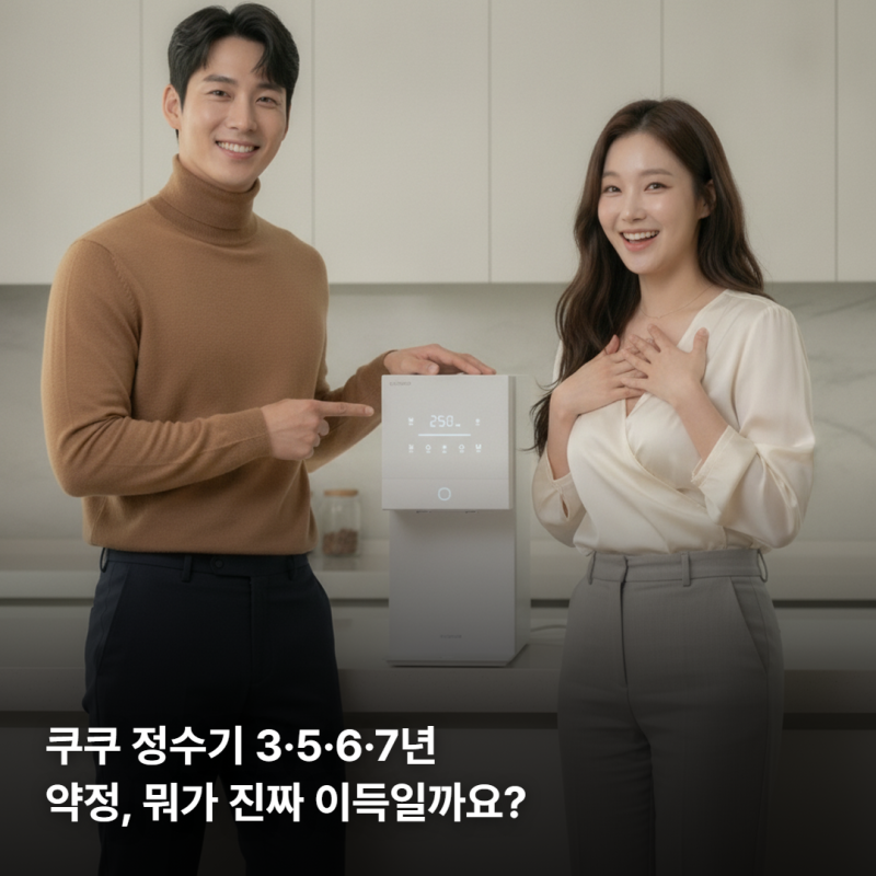 쿠쿠 정수기 렌탈 3년 5년 6년 7년 약정 차이 비교