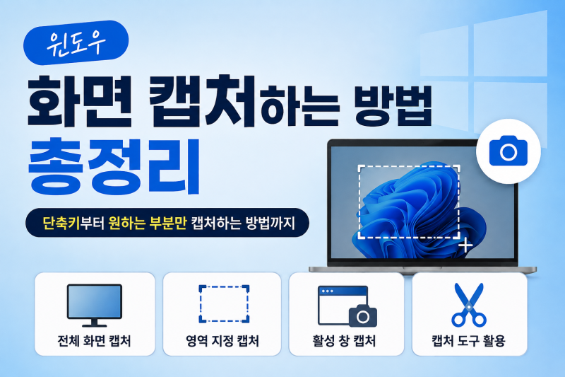 윈도우 화면 캡처하는 방법 총정리