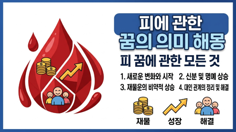 [꿈해몽] "피 보는 꿈, 피 흘리는 꿈, 피에 관한 상황별 핵심 꿈해몽
