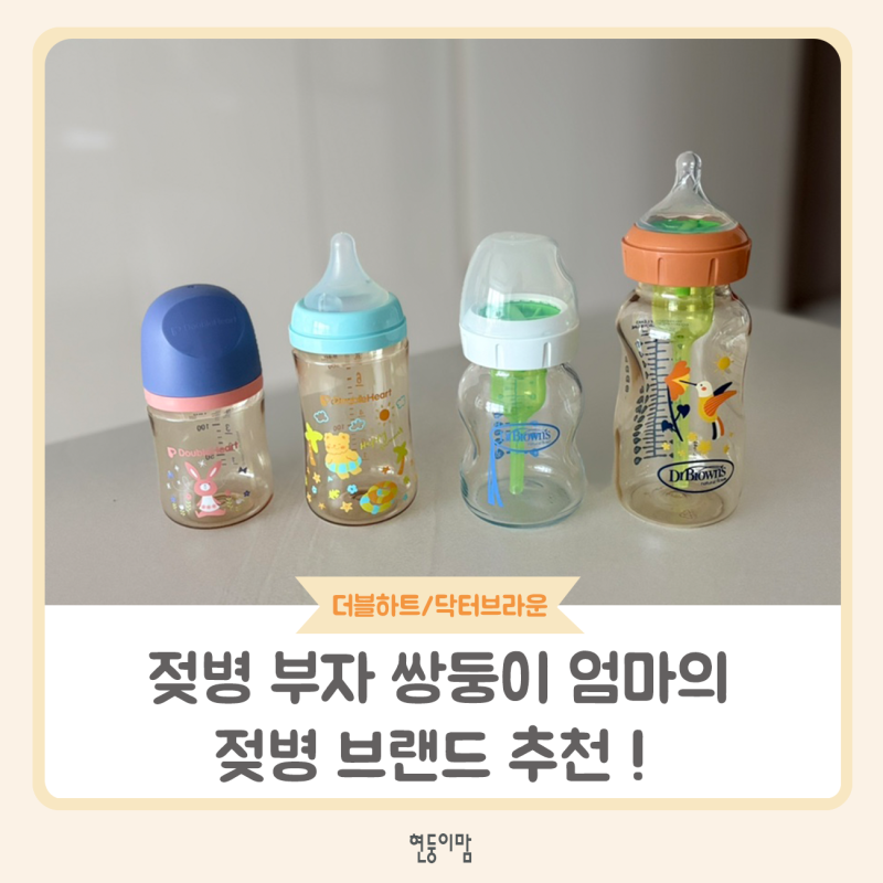 국민 젖병 브랜드 더블하트 vs 배앓이 방지 닥터브라운 어떻게 살지 정해 드림!!
