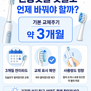 전동칫솔 칫솔모 교체주기｜필립스 소닉케어 오래 써보니 언제 바꿔야 할까