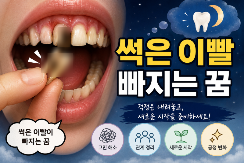 썩은 이빨 빠지는 꿈 해몽, 오히려 좋은 꿈일까?