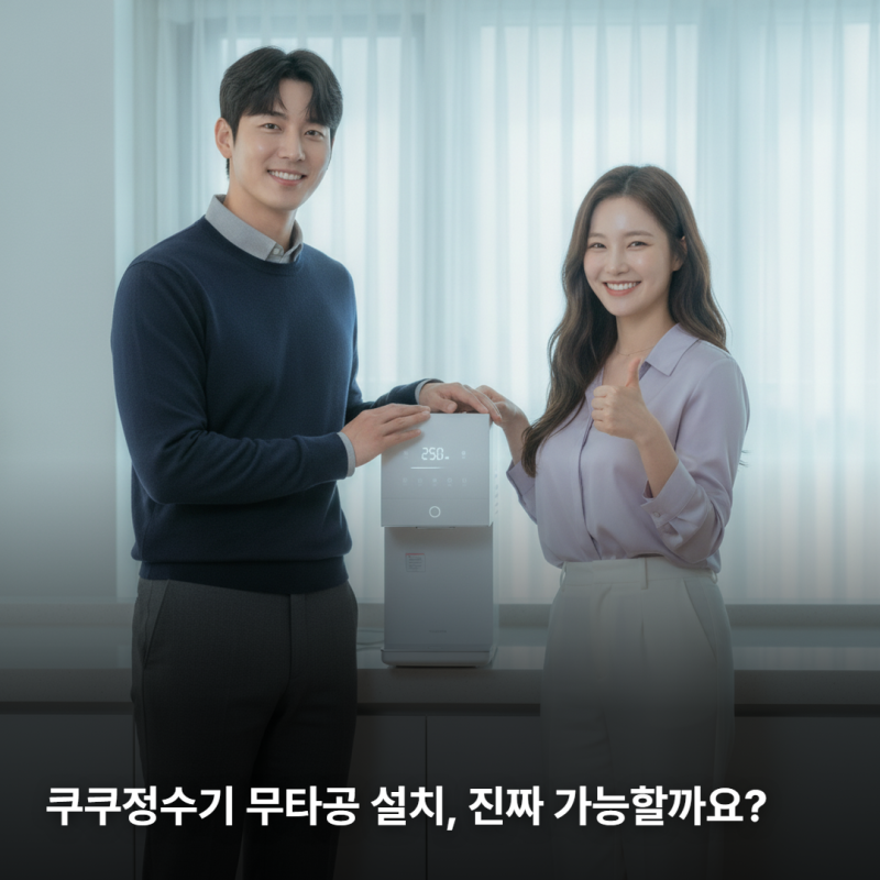 쿠쿠정수기 타공없이 설치 가능한가요? 무타공 설치 총정리
