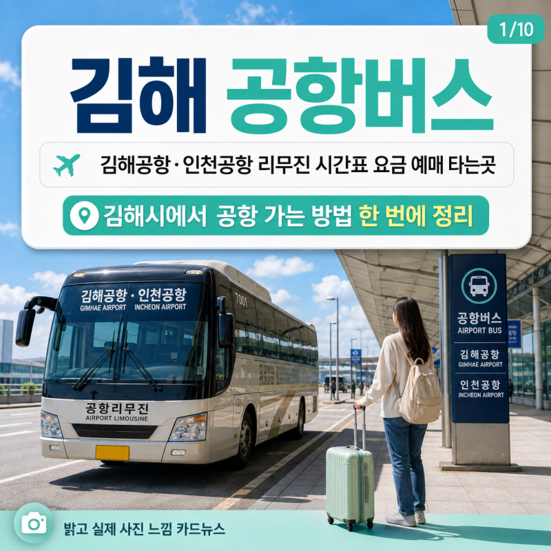 김해시 공항버스, 김해공항·인천공항 리무진 시간표 요금 예매 타는곳 한 번에 정리