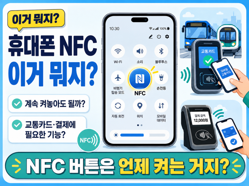 휴대폰 NFC 이거 뭐지? 켜놓아도 될까