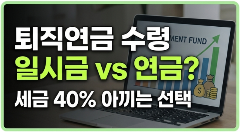 퇴직연금 수령방법 일시금 vs 연금수령 비교 세금감면 혜택 총정리(+IRP DC형 수령조건)