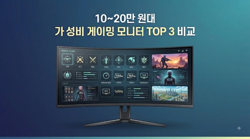 [ 10~20만 원대 가성비 게이밍 모니터 TOP 3 - 한성컴퓨터 TFG24F14P2 / 알파스캔 AOC 27G11 게이밍 240 F....