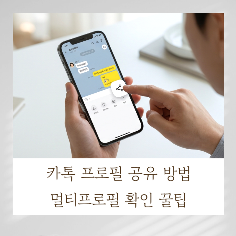 카톡 프로필 공유 방법과 멀티프로필 확인 꿀팁