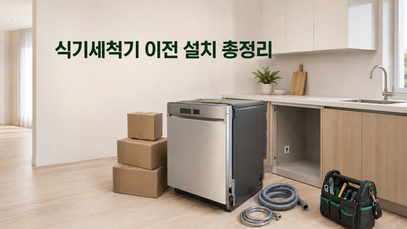식기세척기 이전 설치 총정리(+철거·설치비용·싱크대 원상복구)