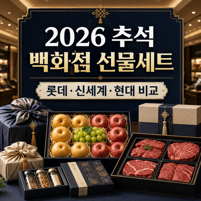 2026 추석 백화점 선물세트 사전예약｜롯데·신세계·현대 할인 혜택 비교