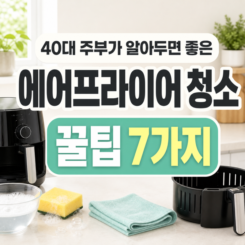40대 주부가 알아두면 좋은 에어프라이어 청소 꿀팁 7가지