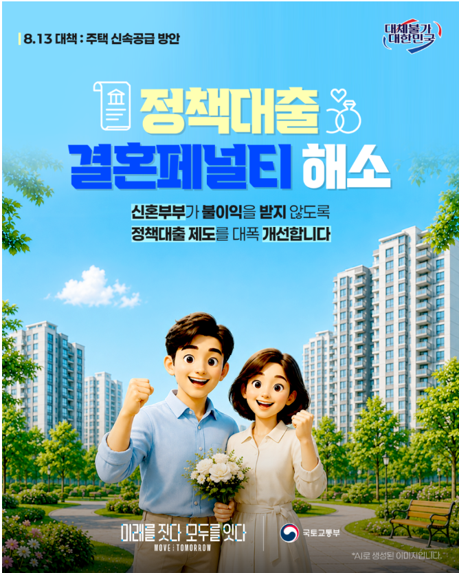 2026년 813 주택신속 공급 방안 -정책대출 결혼패널티 해소 신혼부부 대출 총정리