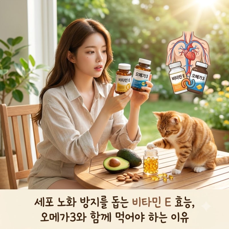 세포 노화 방지를 돕는 비타민 E 효능, 오메가3와 함께 먹어야 하는 이유
