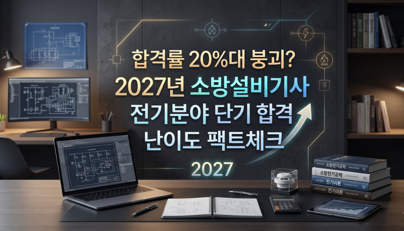 합격률 20%대 붕괴? 2027년 소방설비기사 전기분야 단기 합격 로드맵과 난이도 팩트체크
