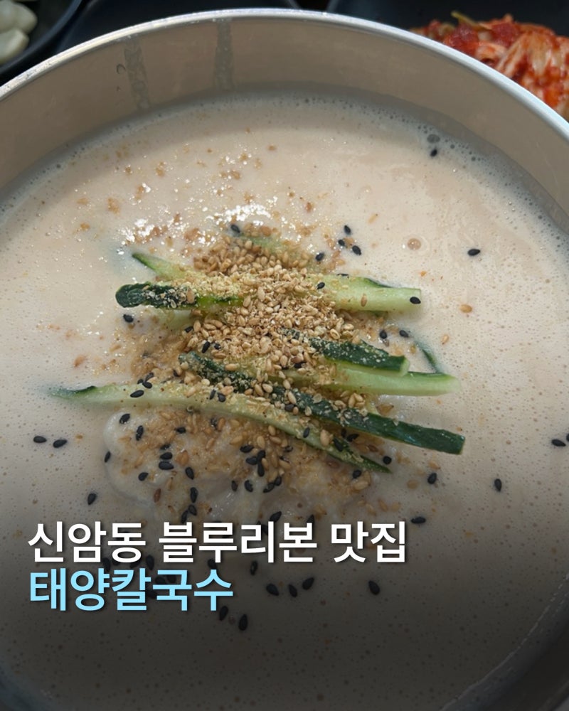 [대구맛집] 대구 동구 신암동 블루리본 태양칼국수 콩국수맛집
