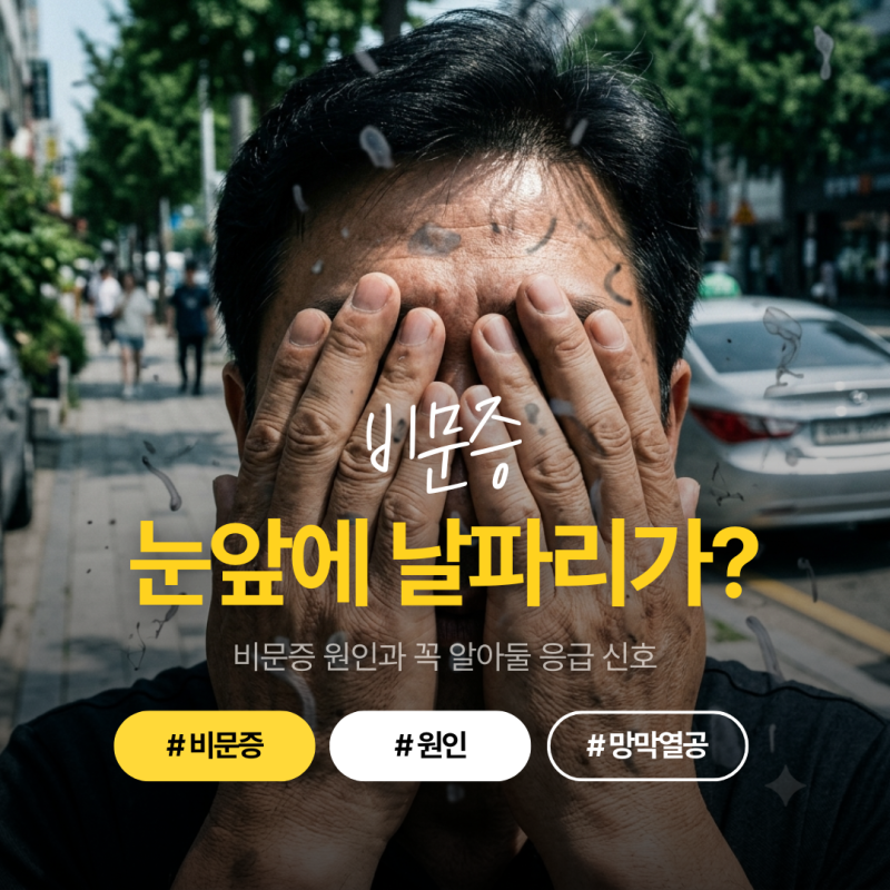 비문증 증상, 눈앞에 날파리 보일 때 그냥 둬도 될까? 즉시 안과 가야 할 위험 신호 3가지
