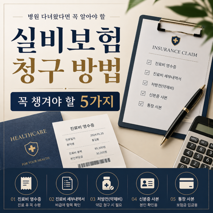 실비보험 청구 방법, 병원 다녀왔다면 꼭 챙겨야 할 5가지