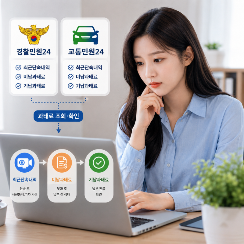 교통 과태료 조회 방법, 최근단속내역과 미납과태료 차이 의외로 다르네요