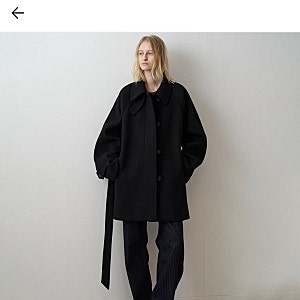 파사드패턴 / 캐시미어 벨티드 하프 코트_black 구매후기 •͈ᴗ•͈