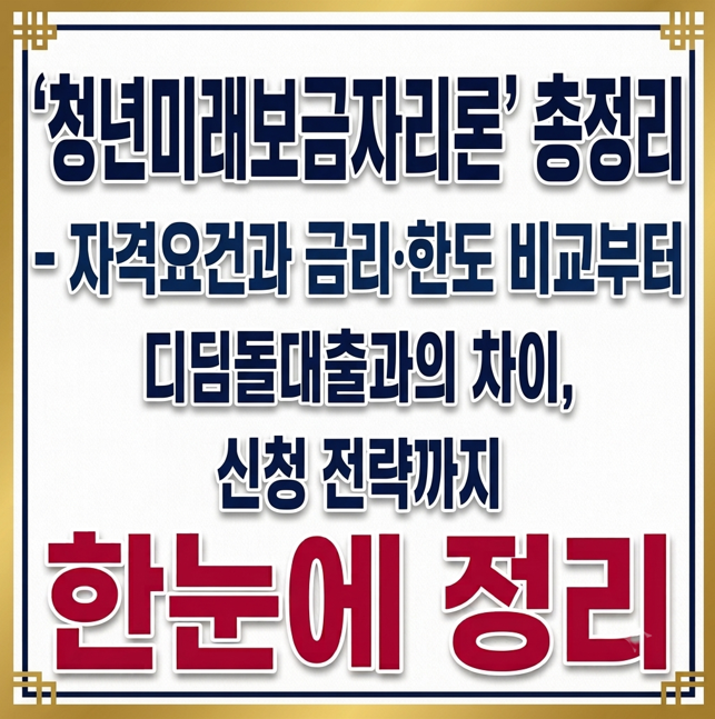'청년미래보금자리론' 총정리 - 자격요건과 금리·한도 비교부터 디딤돌대출과의 차이, 신청 ....
