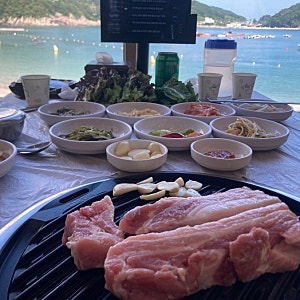 남해 고기집 설리바베큐식당 설리해수욕장 쏠비치 맛집