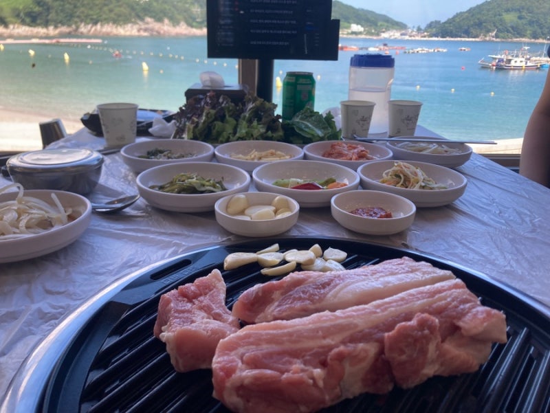남해 고기집 설리바베큐식당 설리해수욕장 쏠비치 맛집