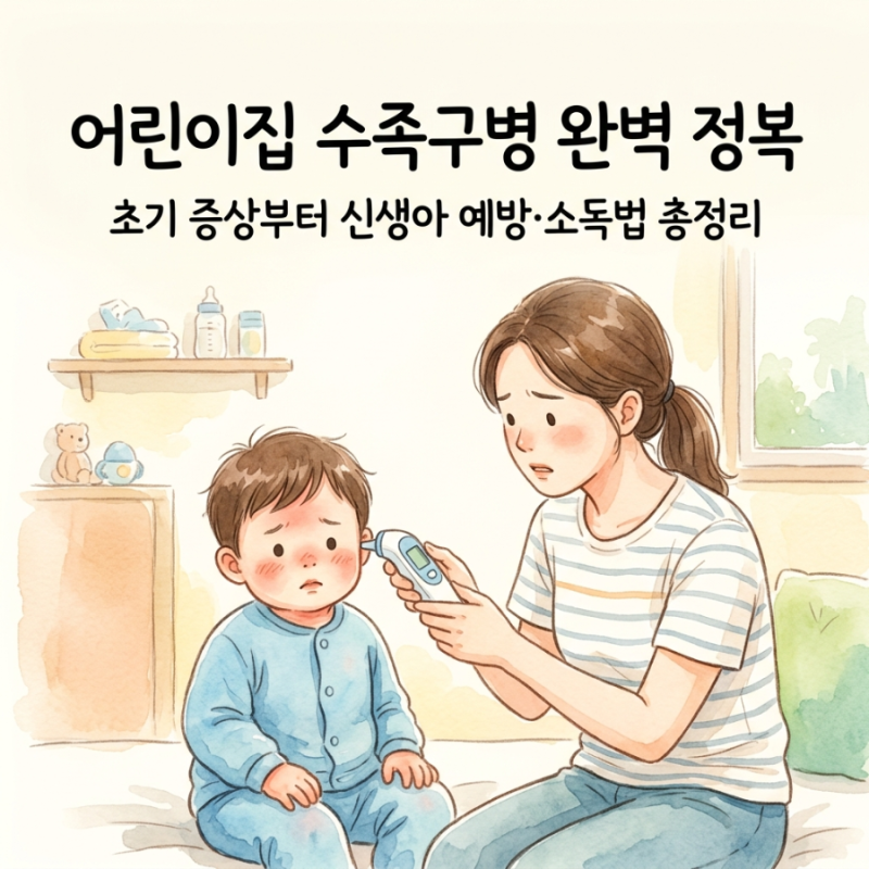 어린이집 수족구병 초기 증상부터 가정 소독 총정리,신생아도 수족구 걸릴까?