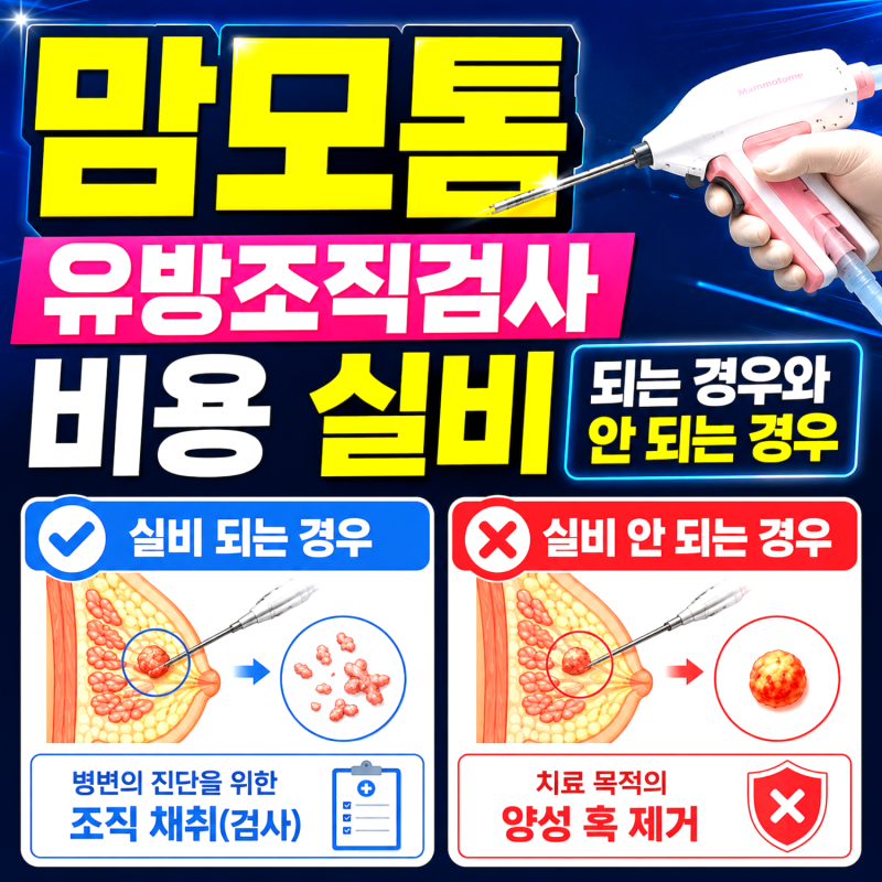 맘모톰 유방조직검사 비용 실비 되는 경우와 안 되는 경우