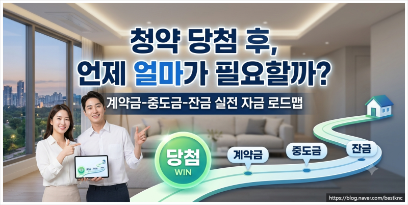 [청약 당첨 후 필독] 계약금·중도금·잔금, 도대체 언제 얼마가 필요할까?