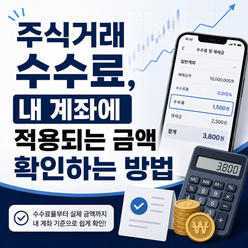 주식거래 수수료, 내 계좌에 적용되는 금액 확인하는 방법