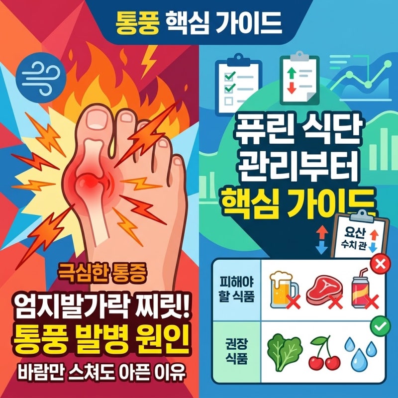 통풍 원인과 초기증상 총정리, 체내 요산 수치 낮추는 법