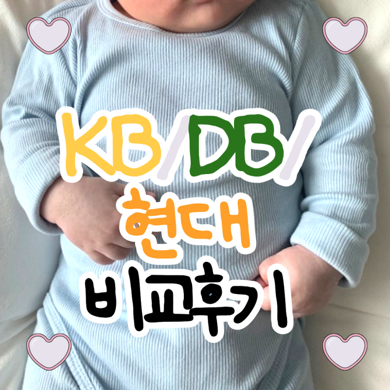 태아보험 보험사별 비교 차이 (KB/DB손해보험/현대) 내돈내산