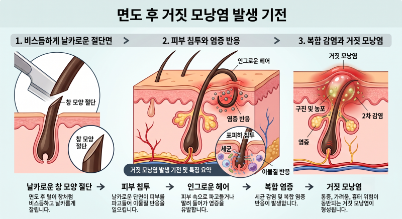 대전모낭염) 면도 후 올라오는 턱 트러블, '단순 뾰루지', '단순 여드름'이 아닐 수 있습니다