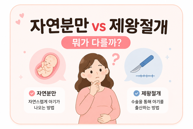 제왕절개 자연분만 차이 총정리 | 제왕, 자연분만의 장단점 비교