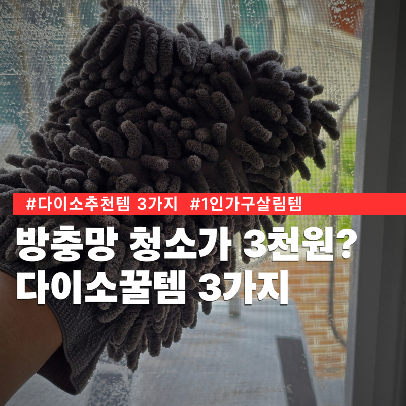 3천원으로 끝낸 방충망청소 창틀청소, 재구매 부른 다이소추천템 3가지
